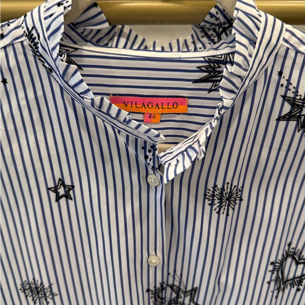 Vilagallo gorgeous shirt NWOT SIZE 46 (medium/large)